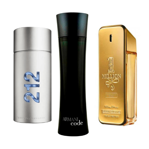 Set 3 Profumi | 212 Men NYC, Paco Rabanne One Million, Armani Code Homme 100 ml