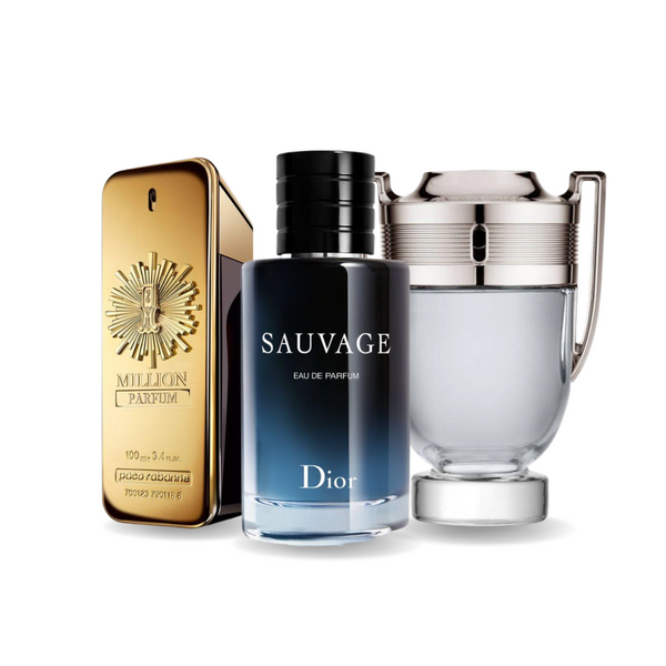 Set 3 Profumi | Paco Rabanne ONE MILLION, Dior SAUVAGE, Paco Rabanne INVICTUS 100 ml