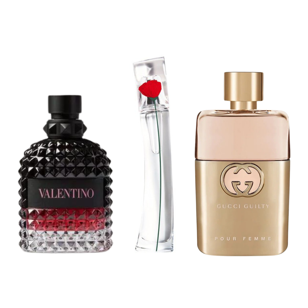 Set 3 Profumi | Gucci Guilty, Valentino Intense, Flower Kenzo 100 ml