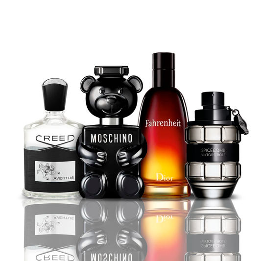 Set 4 Profumi | Creed Aventus + Fahrenheit + SpiceBomb + Toy Boy Moschino 100 ml